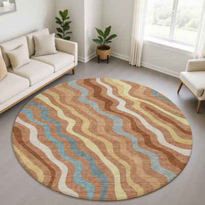 Tapis abstrait lavable à la machine Premium