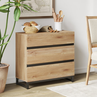 Dresser For Bedroom, Closet Organizers And Storage With Adjustable Shelves And 6 Drawers, Chest Of Drawers With Metal Base, Wooden Modern Dresser For Living Room, Hallway, Entryway