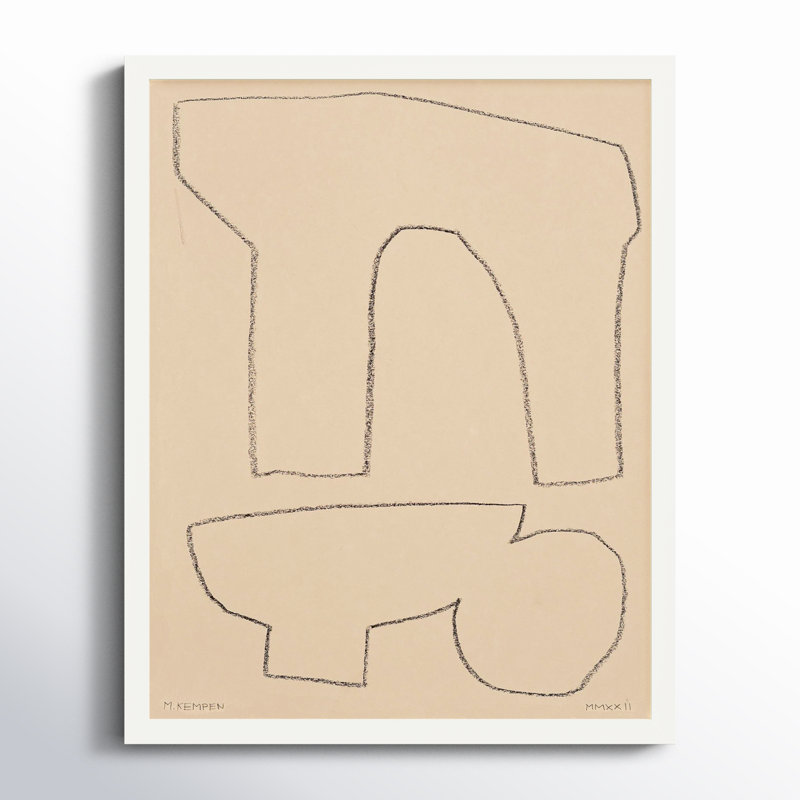 Outlines 2 Painting by Michael Kempen, White , 20" H x 16" W x 1.25" D