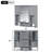 Rohin 35'' W 28.7'' H Wall Mounted Required Framed Medicine Cabinet Mirror Adjustable-1952923859