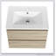 Meuble-lavabo mural 24 po avec lavabo en céramique, 2 tiroirs à fermeture en douceur 24 po