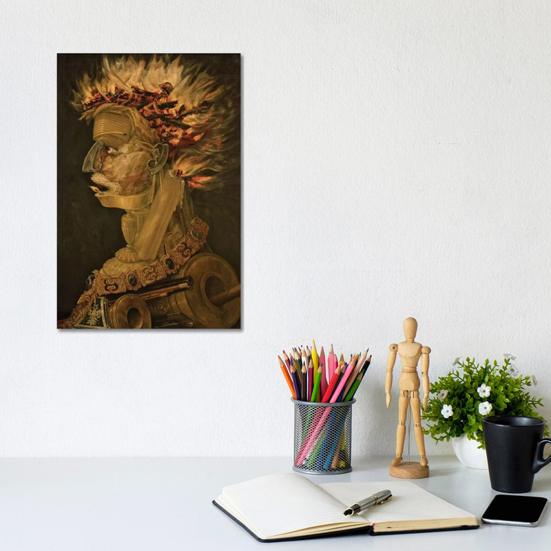 Fire, 1566 by Giuseppe Arcimboldo - Wrapped Canvas Print, 20.32 cm H x 30.48 cm W