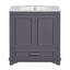 Meuble-lavabo de luxe 30 po avec lavabo en céramique, armoire de rangement en bois massif avec 2 grandes portes à fermeture douce-130910291-131135455