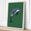 Leaping Dolphin Modern - Wrapped Canvas-1565132552-1565132567