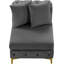 Chaise d'appoint en velours touffeté l 30 po-328442515
