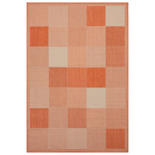 Faro Geometric Terracotta Area Rug