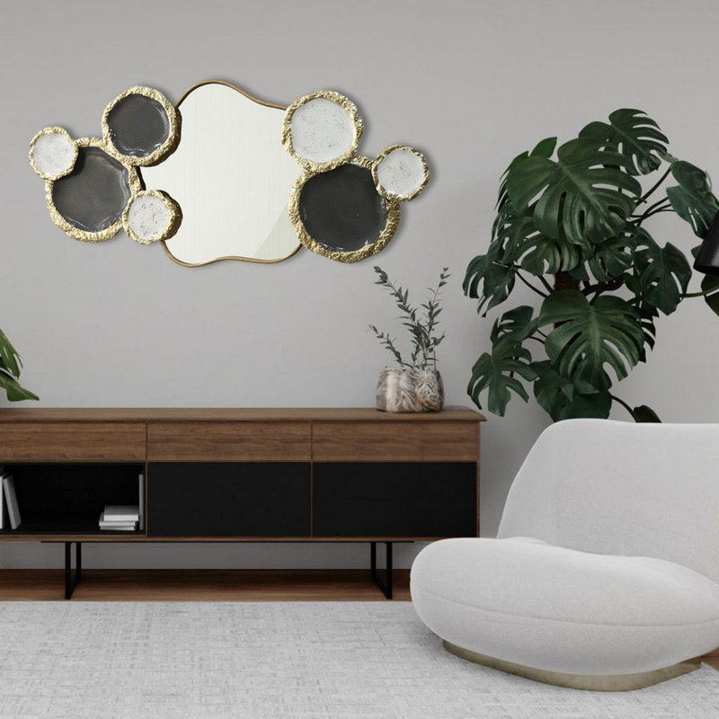 Caffe Abstract Modern Mirrored Wall Decor