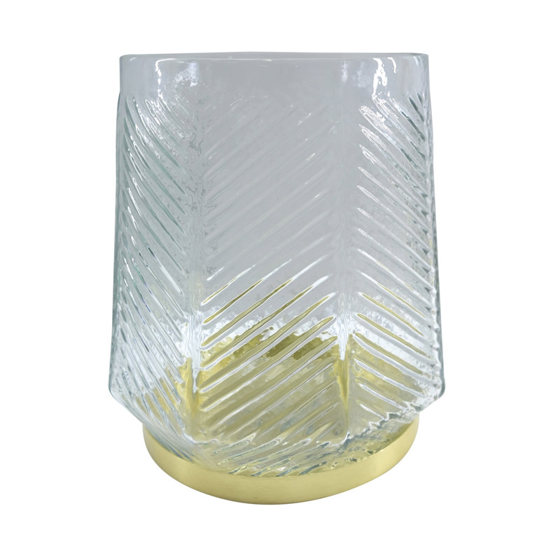 Porte-bougie en verre transparent 8 po.