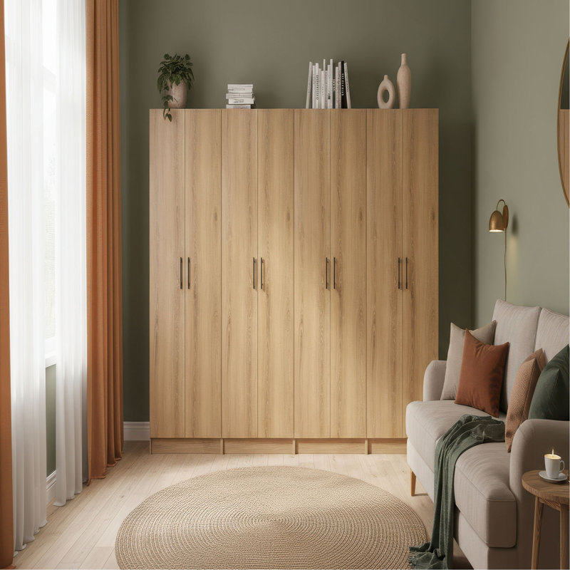 Modex Multi-Purpose Utility Storage Cabinet (4-Piece Set), Oak