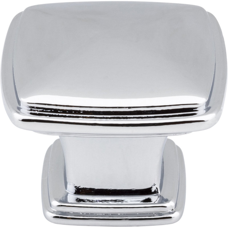 Milan I 1 3/16" Length Square Knob, Polished Chrome