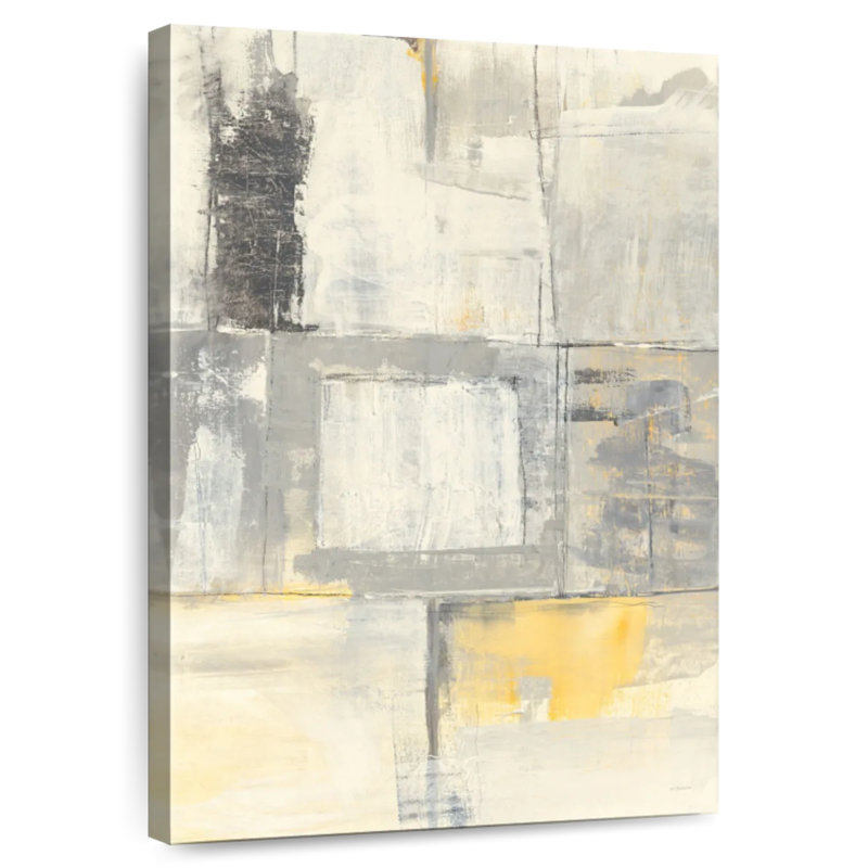 Avery Gray And Yellow Blocks, 45" H x 30" W
