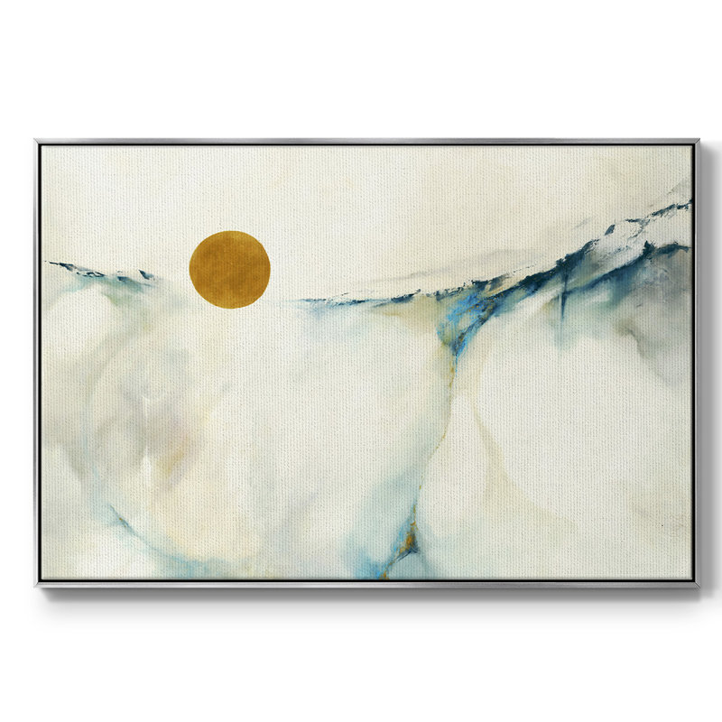 " Continuum ", Silver Floater Framed Canvas, 27" H x 41" W x 2" D