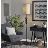 Jamie 68'' Matte Black Traditional Floor Lamp