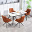 360° Swivel Dining Chairs Set Of 2, Modern Upholstered Armchairs With Ergonomic Back Support, Sturdy Metal Legs For Kitchen & Dining Room-910672824