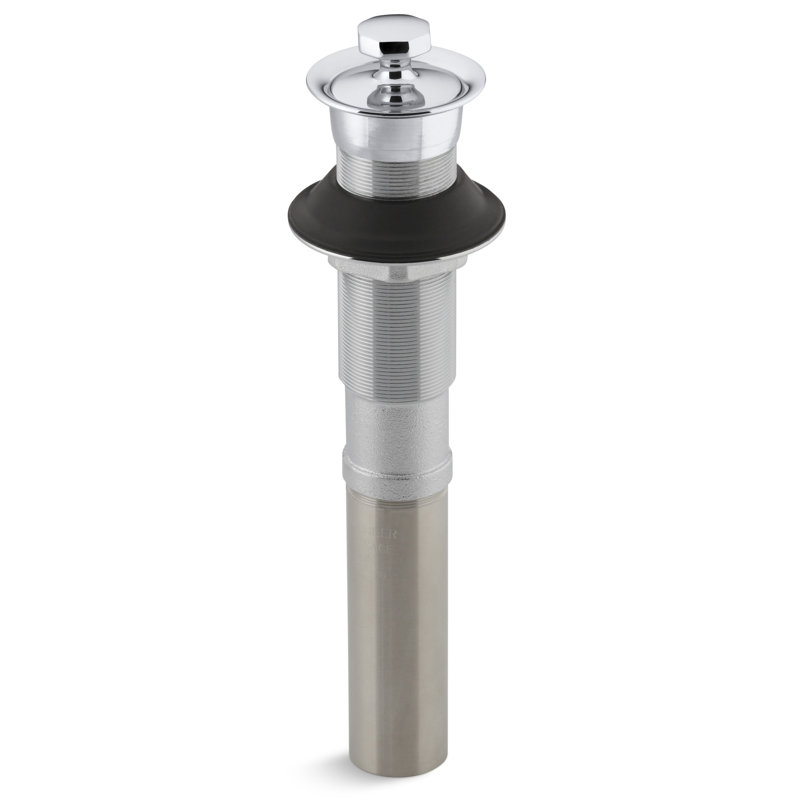 Whitehaven Bathroom sink drain with overflow, Vibrant Titanium, Without Overflow