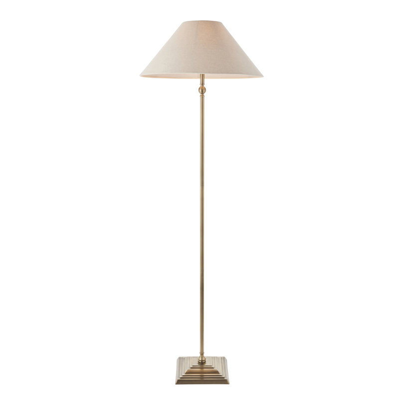 155cm Traditional Floor Lamp, Antique Brass