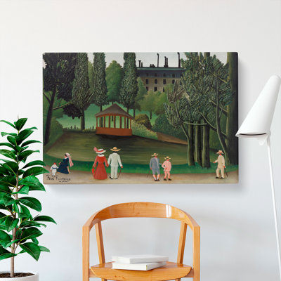 View Of Montsouris Park by Henri Rousseau - Wrapped Canvas