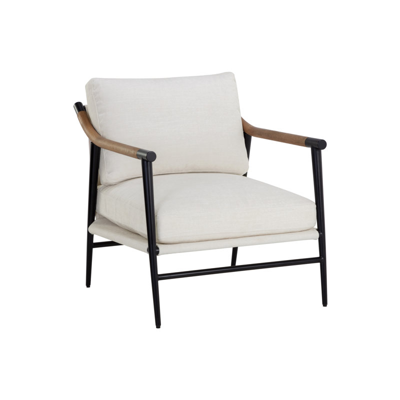 Méridienne de 27,75 po Vineeta, Polyester crème