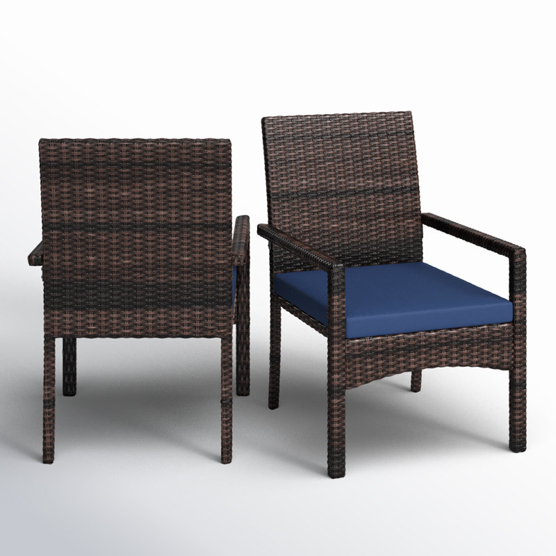 Chaise de patio avec coussin Leonard