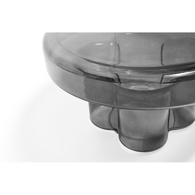 Glass Top End Table, Gray