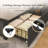Bookcase Bed Frame, Upholstered Full bed frame with Storage Headboard, 4 Drawers, Charging Station & RGB Lights, Rustic Brown, All-Metal, Noise Free, No Box Spring Needed-501763038-501763039