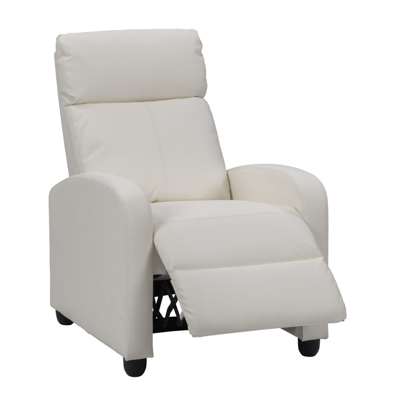 Fauteuil inclinable Latitude Run® Oren, Simili cuir blanc