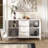 47.2" Sideboard With Adjustable Shelves, 3 Drawers-1675166669