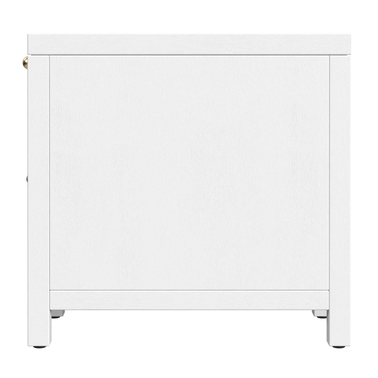 Celine Storage End Table, Textured White