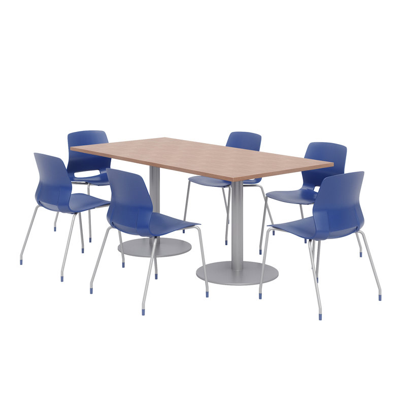 Ensemble de table de salle à manger rectangulaire 72 "et chaise, Rivière cerise, Marine