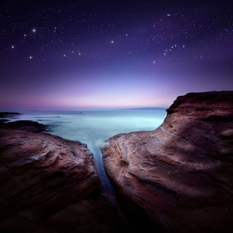 Night Shot Of Sea by Da-kuk - Wrapped Canvas Print, 51cm H x 51cm W x 3.8cm D