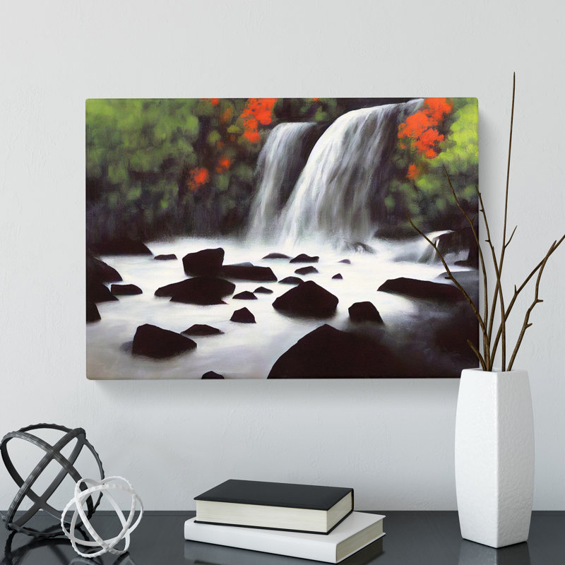Mysterious Waterfall - Wrapped Canvas, 50cm H x 76cm W x 3cm D