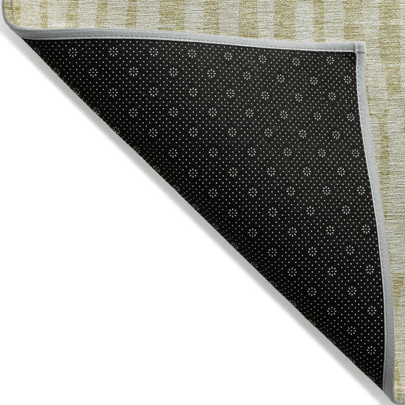 Tapis extérieur lavable rayé beige et brun clair 3 pi x 5 pi