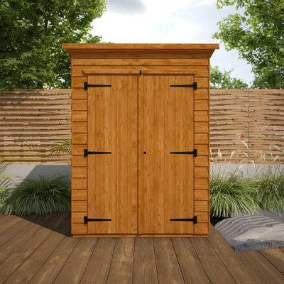Tiger 3 Ft. W x 6 Ft. D Overlap Pent Wooden Tool Shed