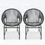 Ensemble de 2 chaises d'extérieur en osier de patio-1140825687