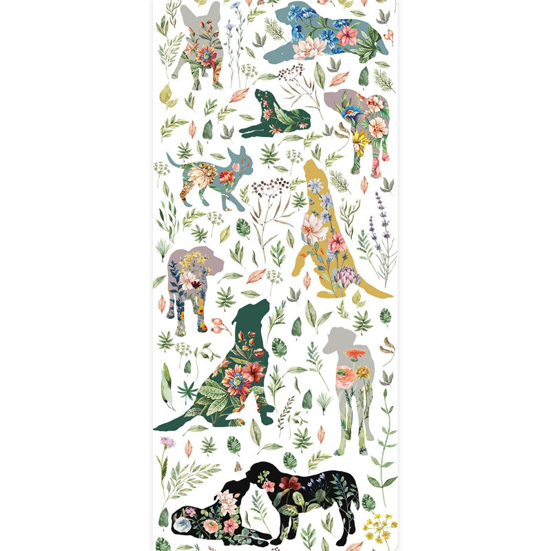 Silhouette d'animal fantaisiste ludique, L 108 po x l 48 po