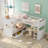 Addley Kids Twin Over Twin Over Twin Bunk Bed with Drawers-856641196