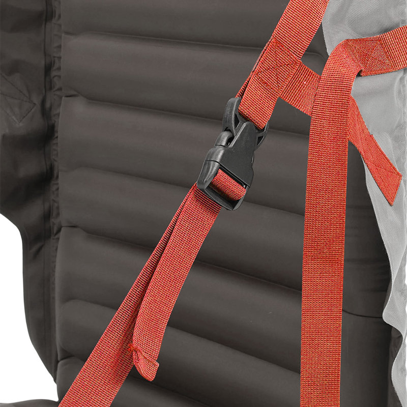 Adjustable Inflatable Camping Seat with Backrest, Grey