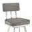 Verin 30" Swivel Bar Stool In Brushed Stainless Steel With Gray Faux Leather