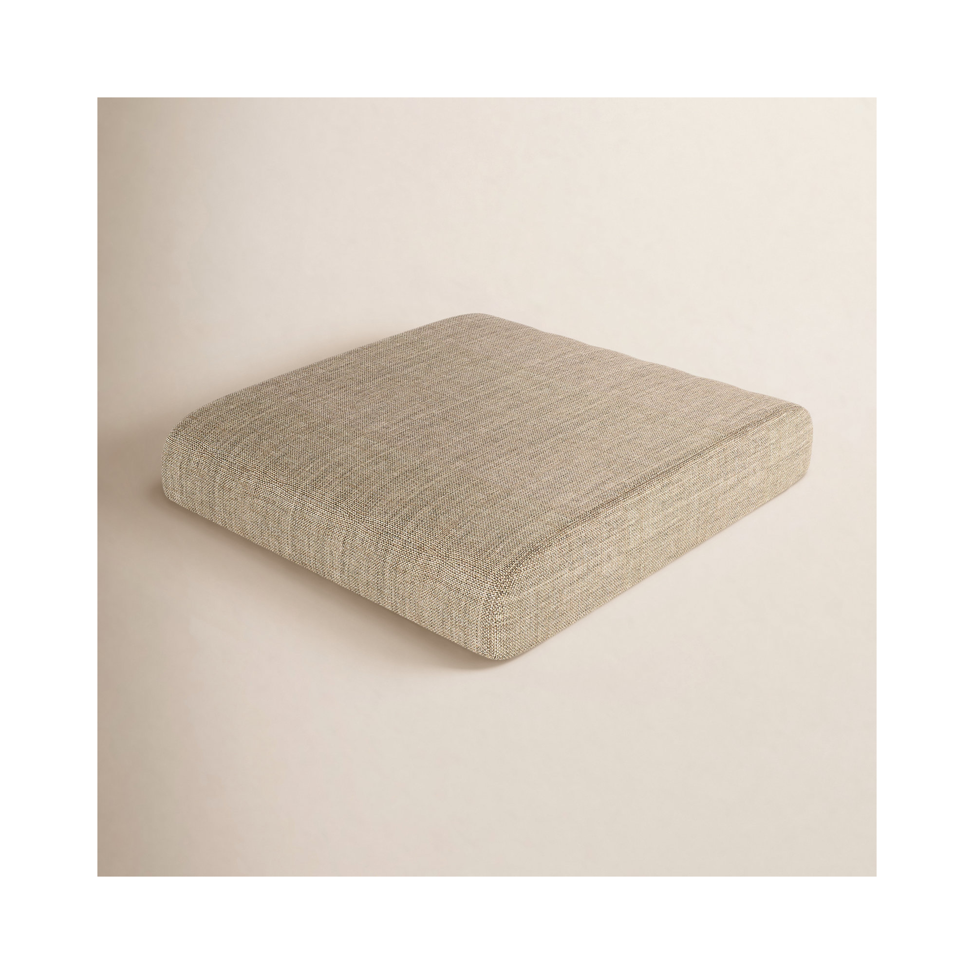 Sunbrella Outdoor Ottoman Cushion, 4" H x 22" W x 20" D, Cast Ash Sunbrella® Plainweave