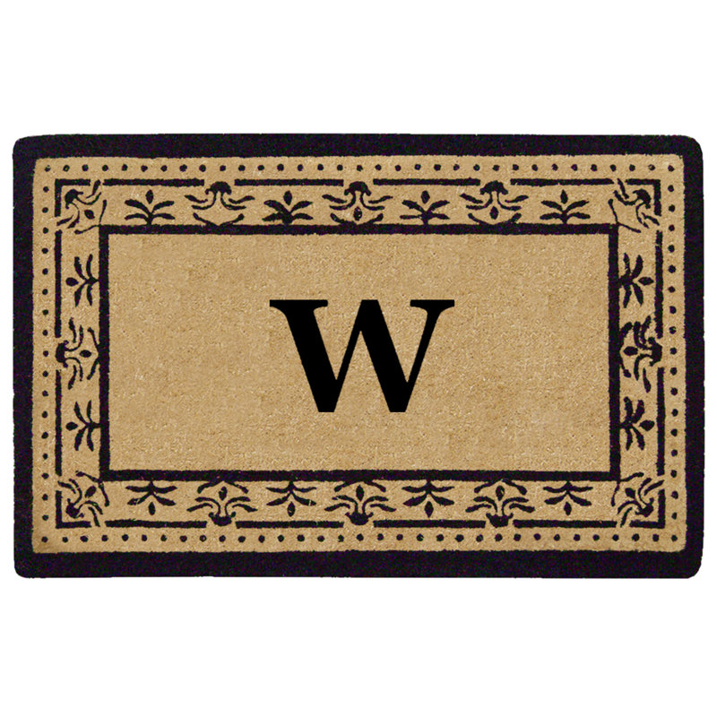 Tapis de porte d'extérieur robuste Blanquilla Corinthian, l 22 po x L 36 po, W