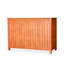 Buffet d'extérieur naturel en eucalyptus avec rangement Natural - Armoire de patio résistante aux intempéries certifiée FSC