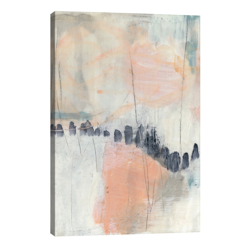 Blush And Navy I by Jennifer Goldberger - Wrapped Canvas Painting, 101.6 cm H x 66.04 cm W x 3.175 cm D