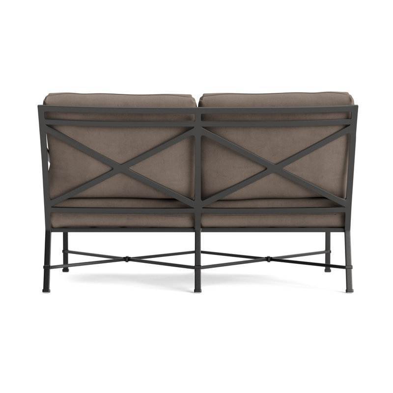 Venetian Outdoor 2 - Seat Loveseat, Fusion Moccasian, Textured Pewter