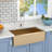 36" L x 21" W Farmhouse / Apron Front Kitchen Sink Single Bowl Stainless Steel with Accessories