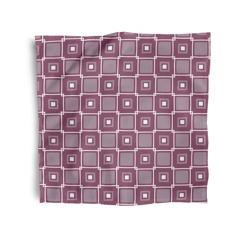 Eastbourne Polyester Geometric Square Napkin, Purple