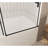 Frameless Shower Door 56-60 "W X 60" H, 1/4 "(6 Mm) Clear Tempered Glass, Explosion Proof Film, Stainless Steel Handle-123117951