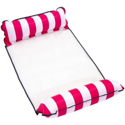 Original 4-In-1 Monterey Hammock Pool Float & Water Hammock – Multi-Purpose, Inflatable Pool Floats For Adults – Patented Thick, Non-Stick PVC Material – Pink
