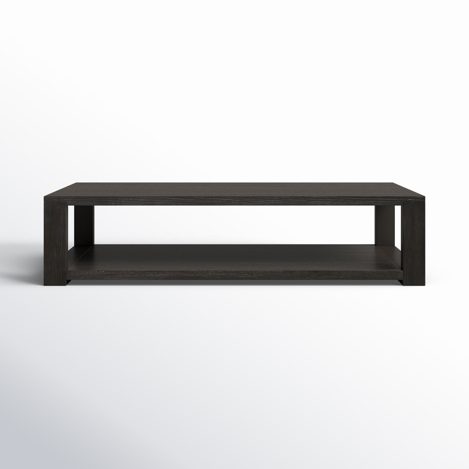 Aydeen Solid Wood Single Coffee Table, Dark Anthracite