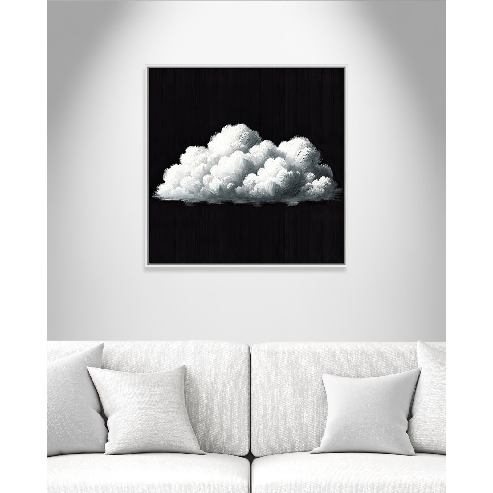 Ottavia "White Clouds" Print, 31.5" H x 31.5" W, White