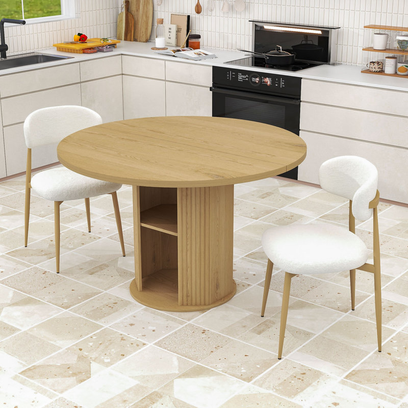 Ensemble de table de salle à manger avec chaises, Naturel, Naturel, Naturel